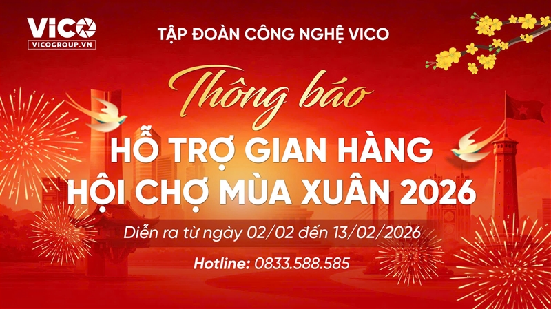 Thông báo hỗ trợ gian hàng Hội chợ mùa xuân 2026